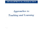 Approaches to Teaching and Learning [v.1] by Bank Street College of Education
