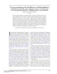 Conceptualizing the Problems and Possibilities of Interprofessional Collaboration in Schools by Susan I. Stone and Jessica Charles