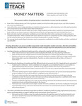 Money Matters by Bank Street College of Education and Prepared To Teach, Bank Street College