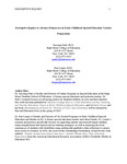 Descriptive Inquiry to Advance Democracy in Early Childhood Special Education Teacher Preparation by Soyoung Park and Rae Leeper