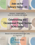 #33 Celebrating the Occasional Paper Series 50th Issue by Kristin Freda