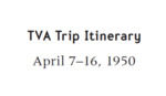 Itinerary from 1950 Long Trip