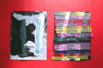 Black and White Painting with Colored Tissue Paper by Barry Goldberg