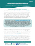 Considerations for Research About 2-K A Brief informed by What Will It Take to Fulfill the Promise of 2-K?